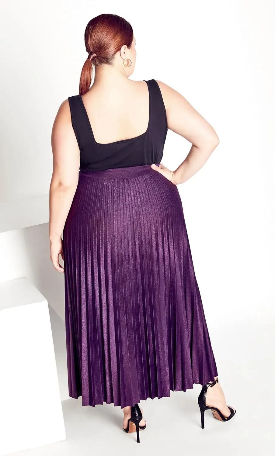 Women's Plus Size Knit Pleat Skirt