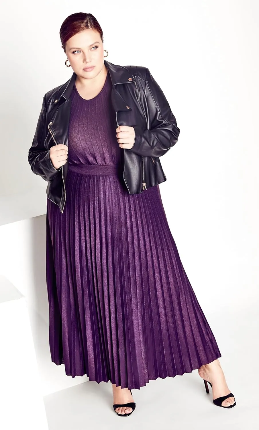 Women's Plus Size Knit Pleat Skirt