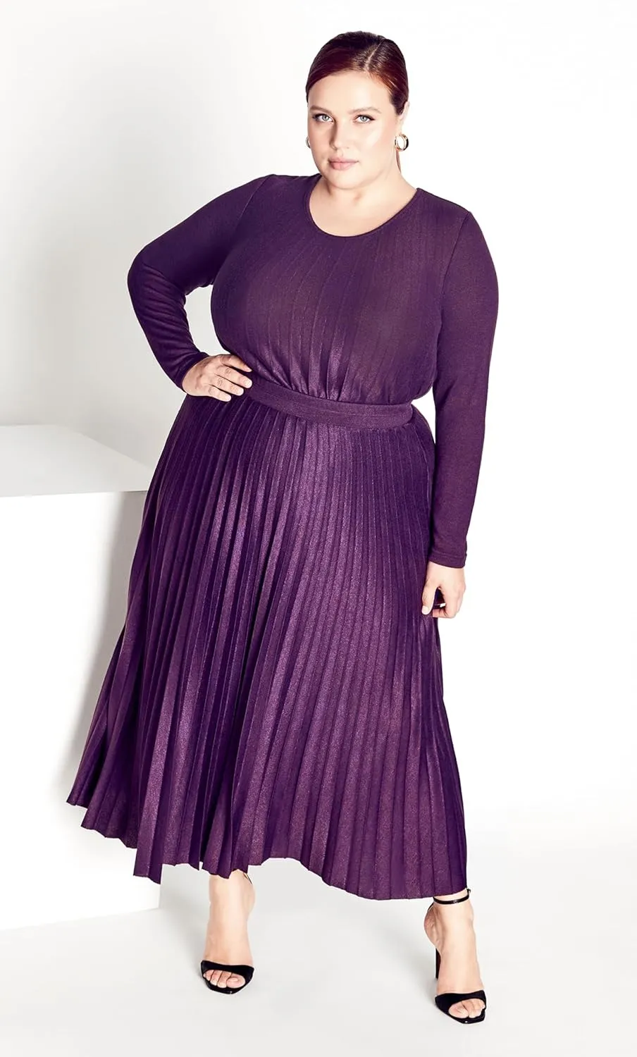 Women's Plus Size Knit Pleat Skirt