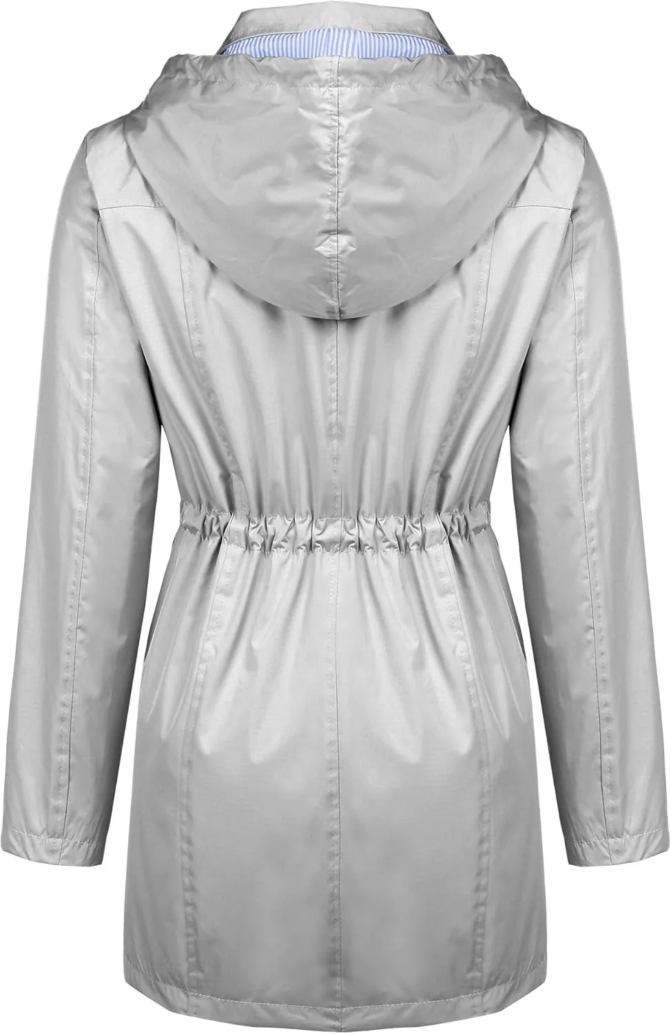 Women's Raincoats Windbreaker Rain Jacket Waterproof Lightweight Outdoor Hooded Trench Coats S-XXL