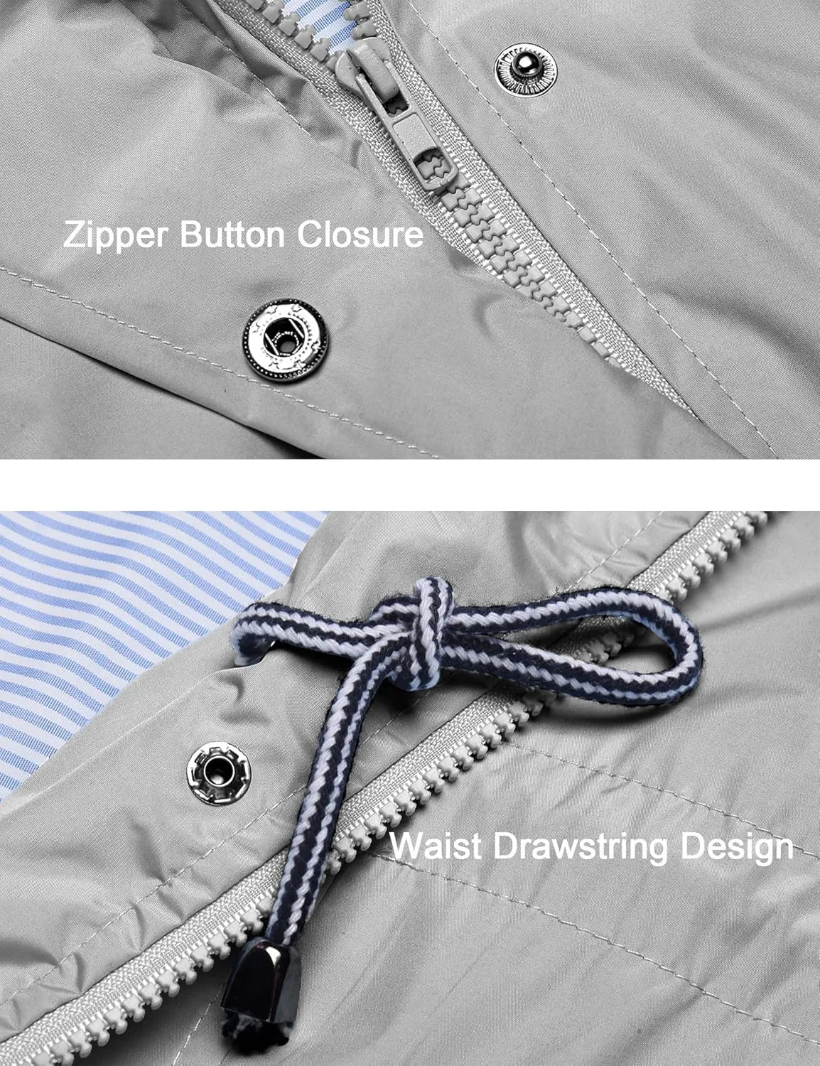 Women's Raincoats Windbreaker Rain Jacket Waterproof Lightweight Outdoor Hooded Trench Coats S-XXL