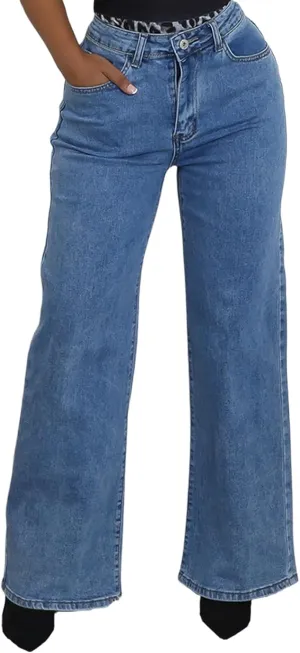 Women's Straight Leg High Waist Baggy Denim Jeans Loose Boyfriend Casual Stretchy Jeans