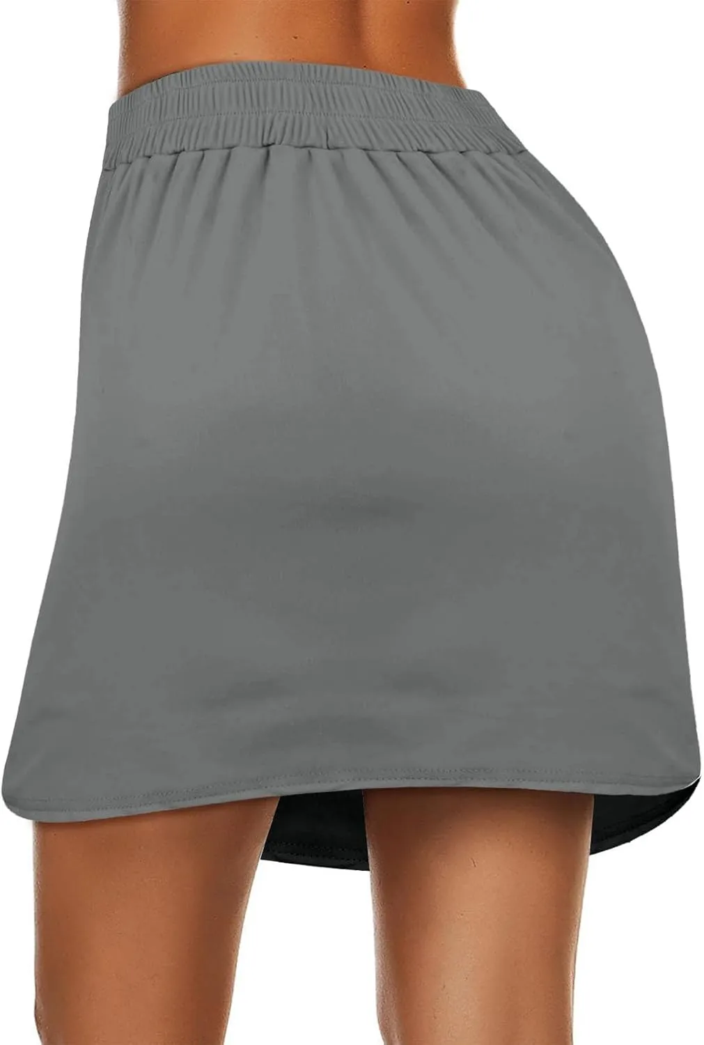 Women's Tennis Skirts Solid Color Loose Yoga High Waisted Exercise Athletic Running Golf Sport Pants with Pocket