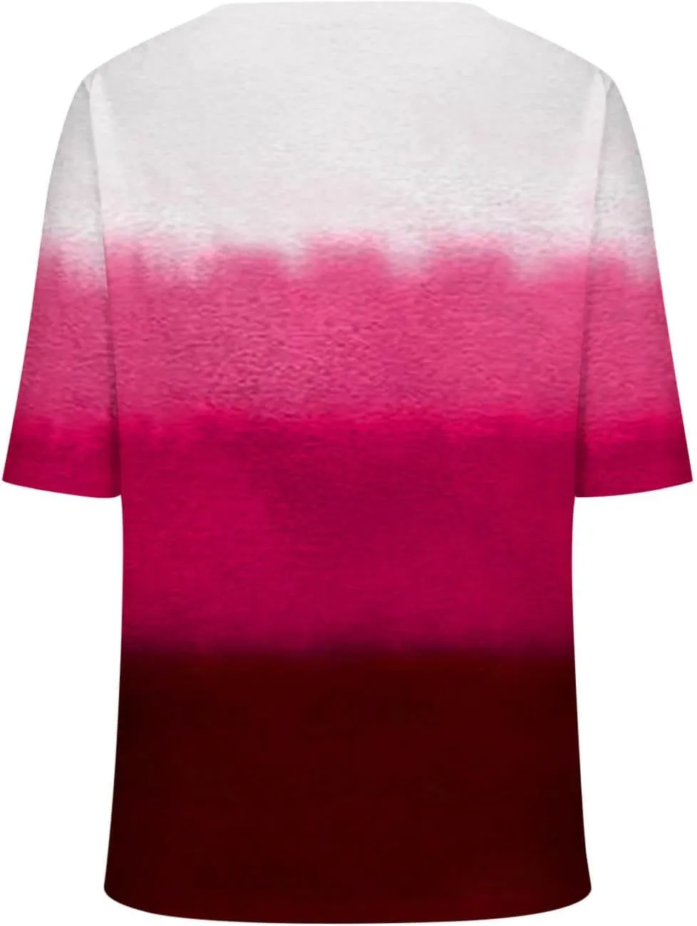 Womens V Neck Gradient Half Sleeve Tops and Blouses Pink and Blue Tie Dyed Shirts 2025 Spring Summer Cute Basic Tees