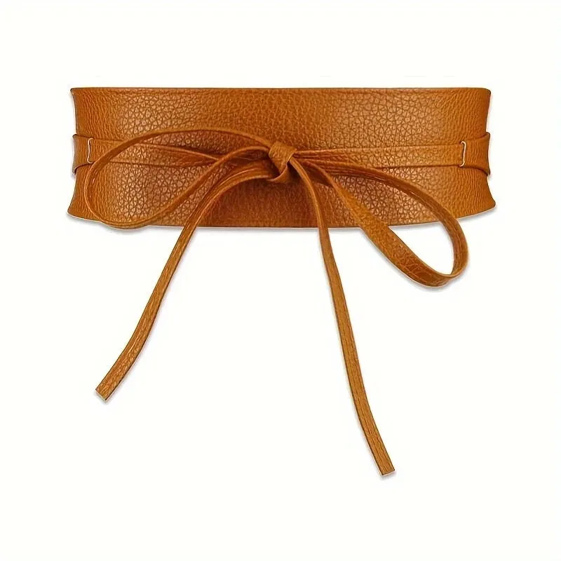 Wrap Tie Belt Tan