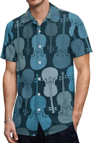 Yellow Sweet Bananas Men's Shirts Hawaiian Casual Printed Button-Down Shirts Fun Short Sleeve Summer Beach Shirts