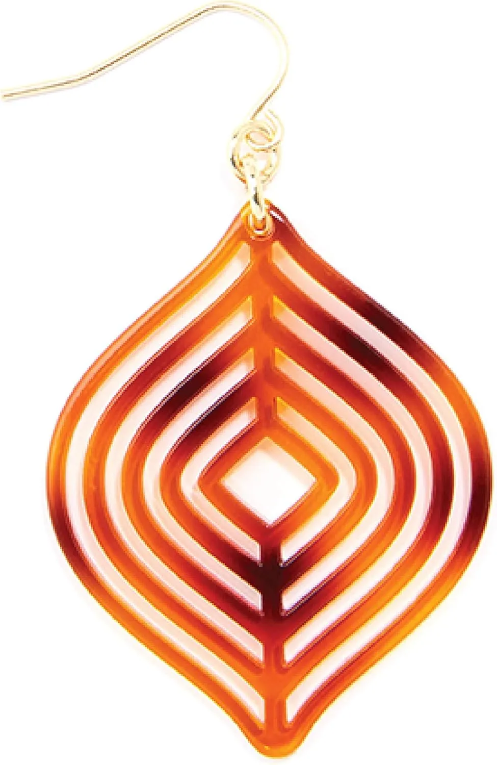 ZENZII Acrylic Earrings Resin Layered Leaf Drop Dangle Earrings with Gold Post fasion gift for Women