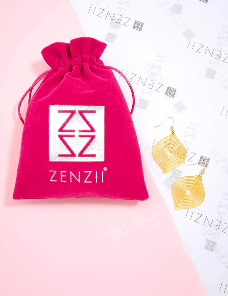 ZENZII Acrylic Earrings Resin Layered Leaf Drop Dangle Earrings with Gold Post fasion gift for Women