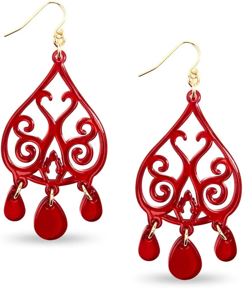 ZENZII Colorful Acrylic Resin Dangle Drop Earrings for Women