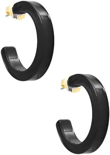 ZENZII Small Resin Open Hoop Earrings for Women Girls